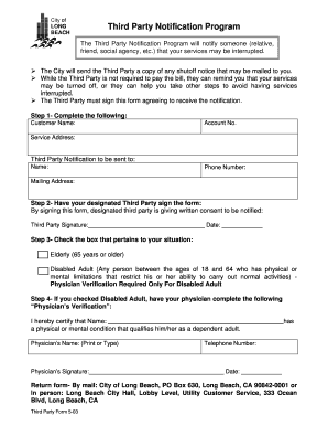 Third Party Notification Program