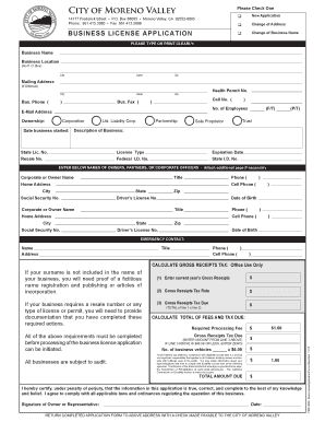 California Business License Application