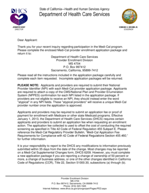 Medi-Cal Substance Use Disorder Clinic Application