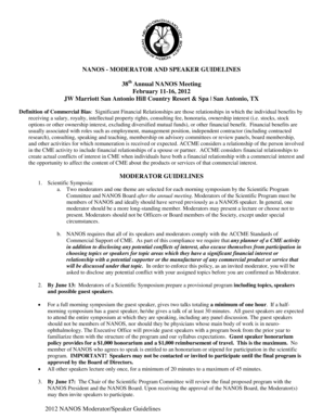 What is a domestic partner affidavit - ModeratorSpeaker Guidelines - North American Neuro bb - nanosweb