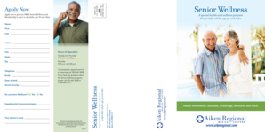 Senior Wellness Program Application Form