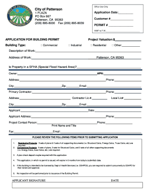 California Building Permit Application