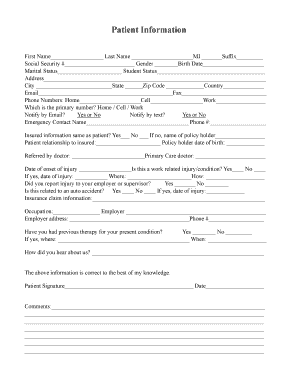 Patient Information and Consent Form