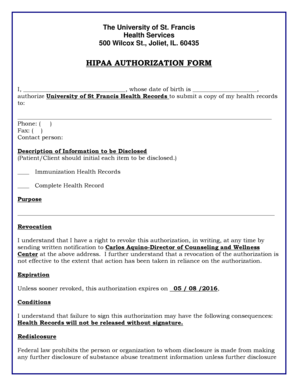 HIPAA Authorization Form