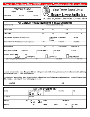 Business License Application