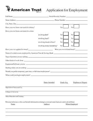 Application for Employment