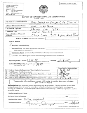 Colorado Campaign Finance Report