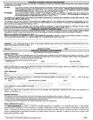 Colorado Personal Property Protest Form