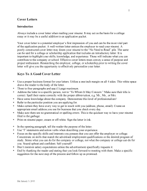 Cover Letter Template