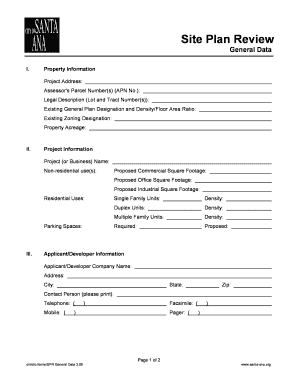Site Plan Review Form