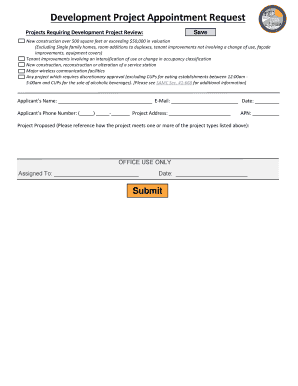 Development Project Appointment Request