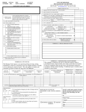 2012 Durango Sales/Use Tax Return