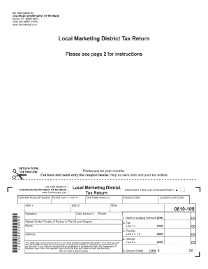 Colorado Local Marketing District Tax Return