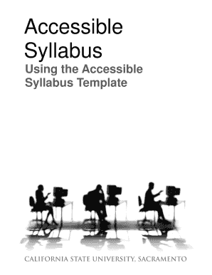 Accessible Syllabus Template