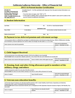 2015-16 Parent Income Certification