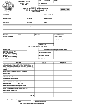Colorado Building Permit Application