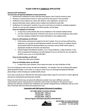 Colorado Child Care Assistance Program Application