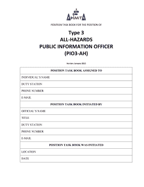 All-Hazards Public Information Officer Position Task Book