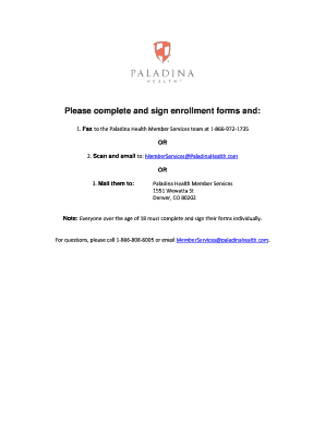 Paladina Health Enrollment Form