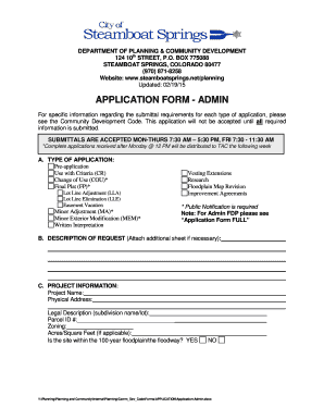 Colorado Planning Application Form
