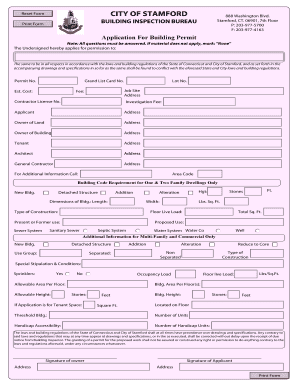 Building Permit Application