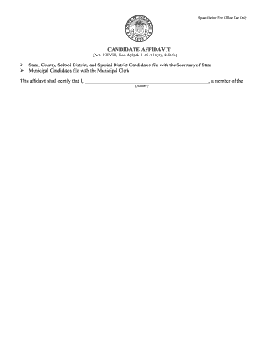 Colorado Candidate Affidavit