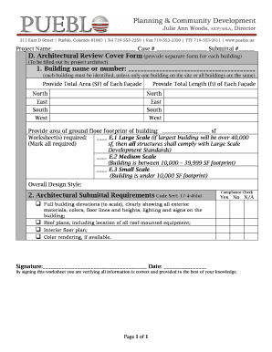 Architectural Review Cover Form