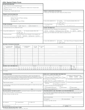 Dental Claim Form
