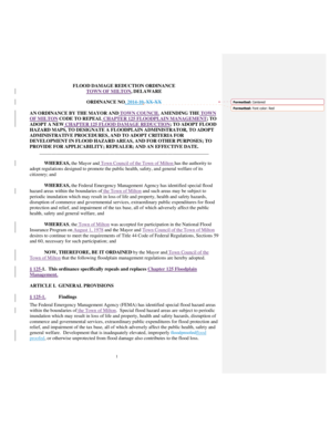 FLOOD DAMAGE REDUCTION ORDINANCE - Milton Delaware