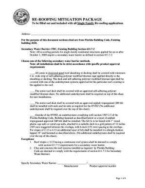 Florida Re-Roofing Mitigation Package