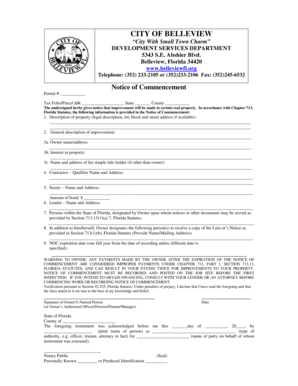 Florida Notice of Commencement