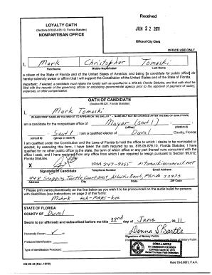 Florida Candidate Loyalty Oath