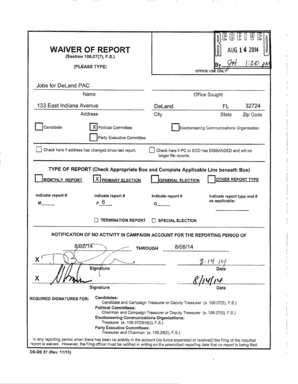 Florida Campaign Finance Report
