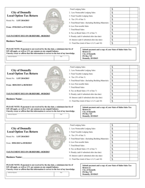 Local Option Tax Return - Donnelly Idaho - cityofdonnelly