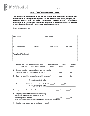 Application for Employment