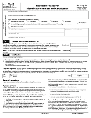 IRS Form W-9
