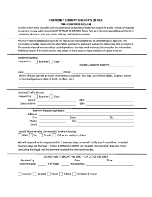 Fremont County Public Records Request