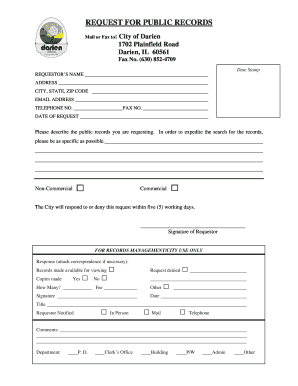 Illinois Public Records Request Form