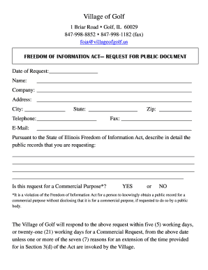 Illinois FOIA Request Form