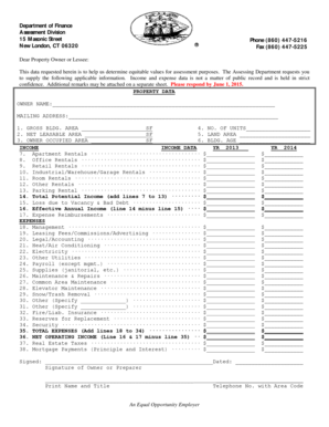 Connecticut Property Assessment Form