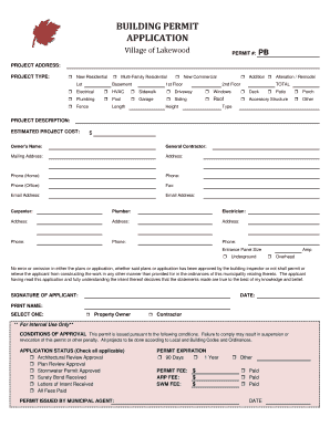 Building Permit Application