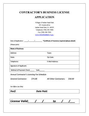 Get General Contractor Payment Schedule Pdf Form Samples To Fill Contractors Business License Indian Head Park Il