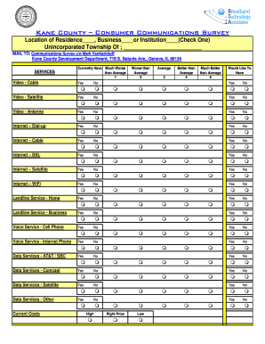 Kane County Consumer Communications Survey
