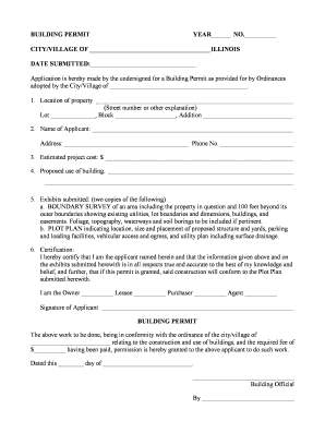 Illinois Building Permit Application