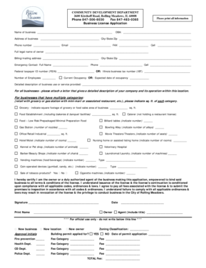 Business License Application