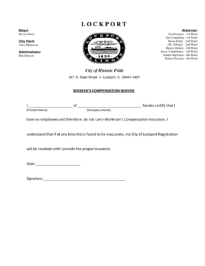 Worker's Compensation Waiver
