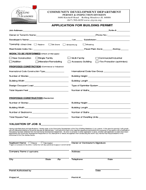 Building Permit Application
