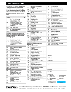 DuraVent Literature Request Form
