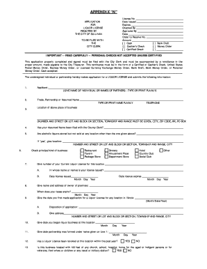 Illinois Liquor License Application