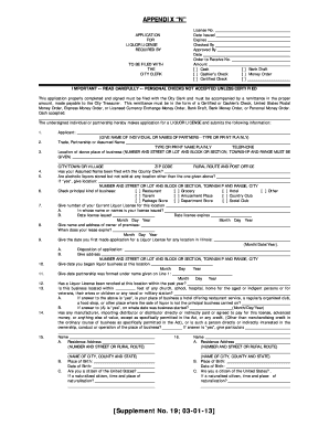 Illinois Liquor License Application